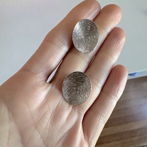 Moma Design Store NYC silver finger print earrings - beautiful condition